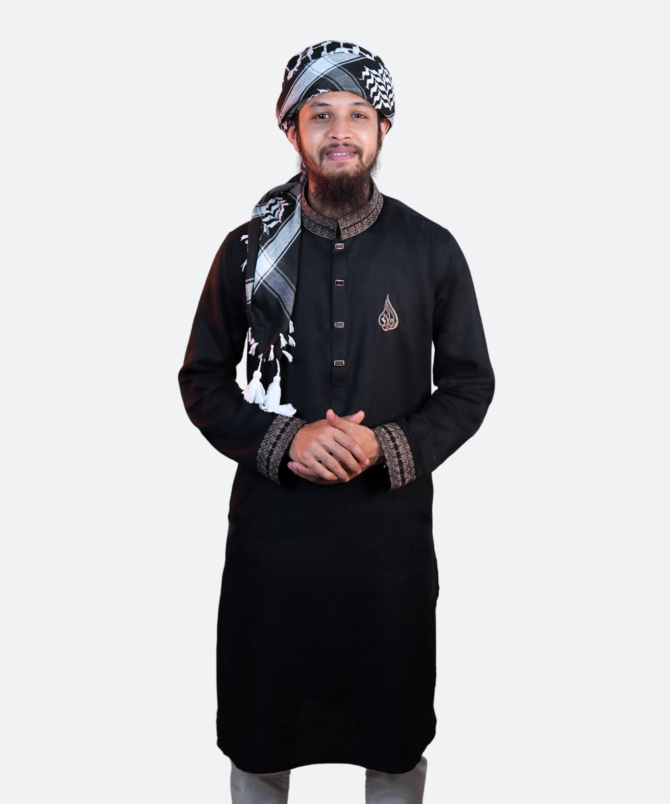 Black Panjabi with Model 1