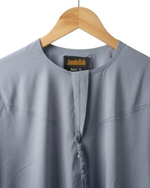 Yemeni Jubba Thobe Light Grey Blue 1